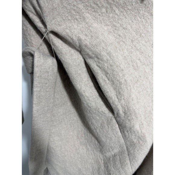 ZARA Beige Shawl‎ Collar Belted Long Coat XS Minimalistic - Picture 12 of 12